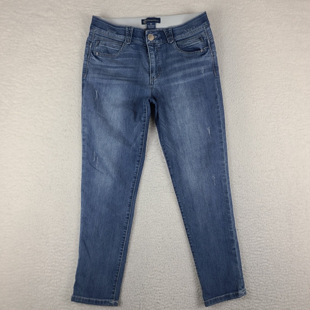 Democracy Jeans Womens 10 Blue Ab Solution Skinny Ankle Medium Wash Denim